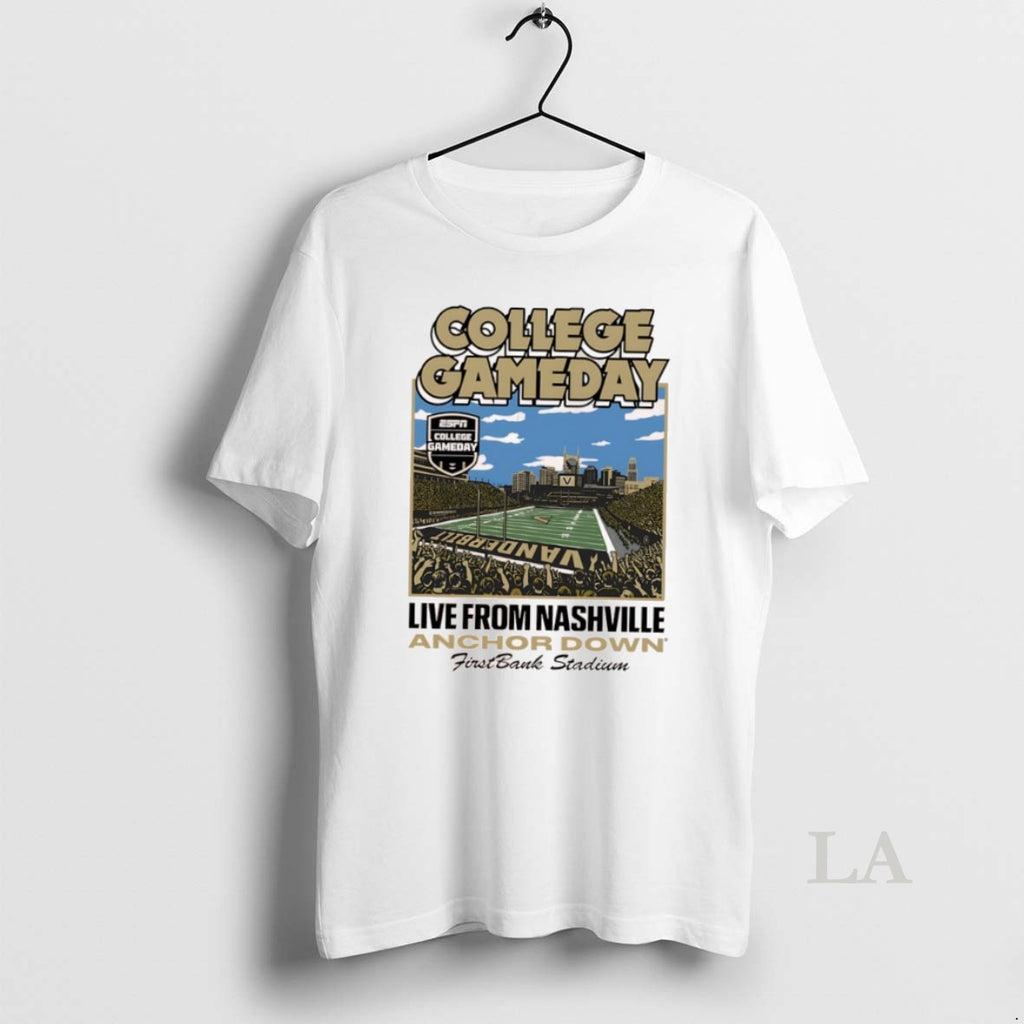 Original College Gameday Vanderbilt Commodores Live From Nashville Anchor Down Firstbank Stadium
