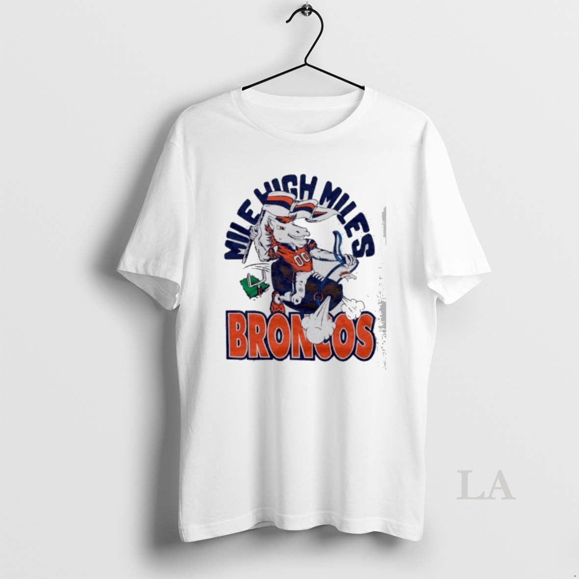 Original Denver Broncos Miles Mile High Miles Cartoon Caricature
