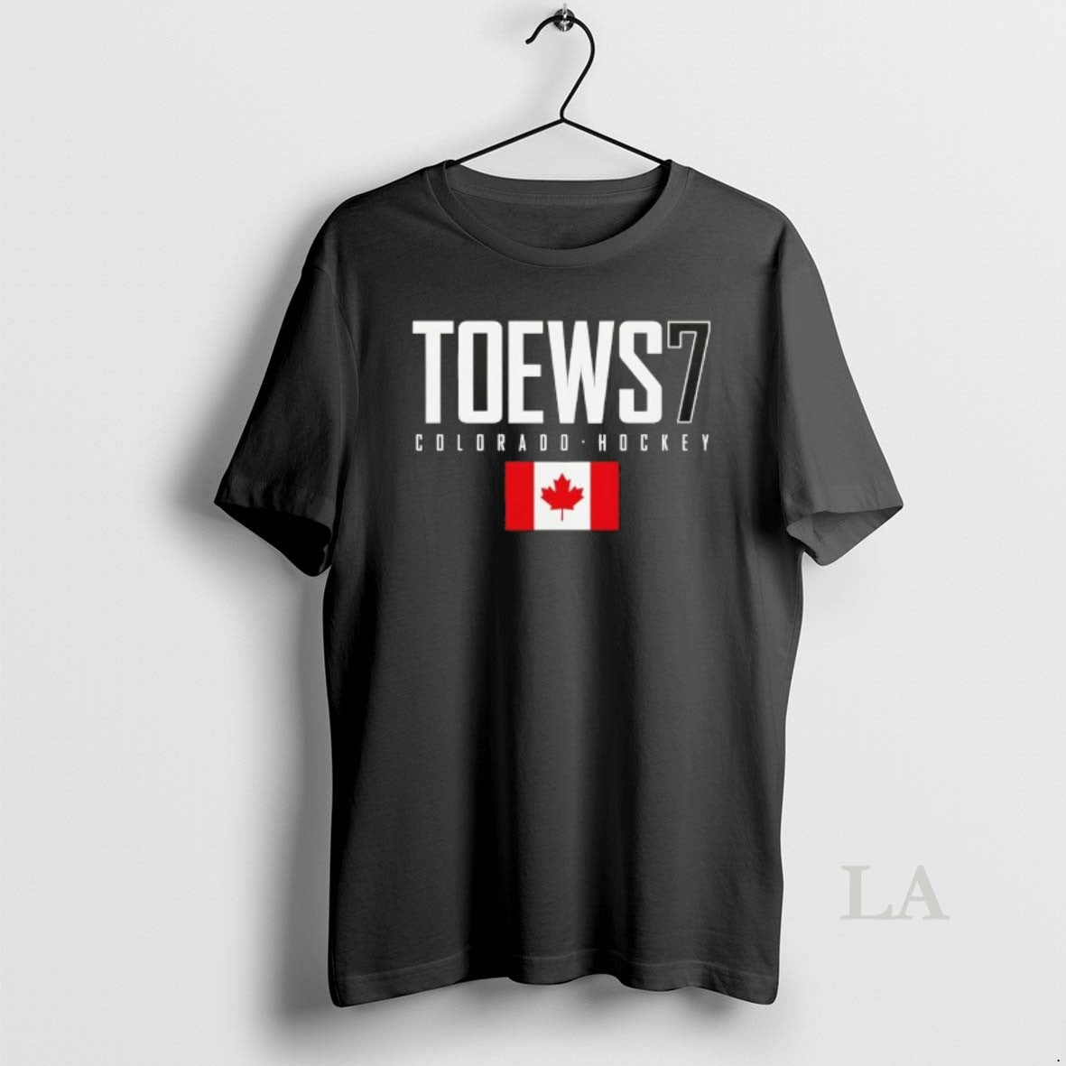 Original Devon Toews 7 Colorado Avalanche Canada Flag Elite