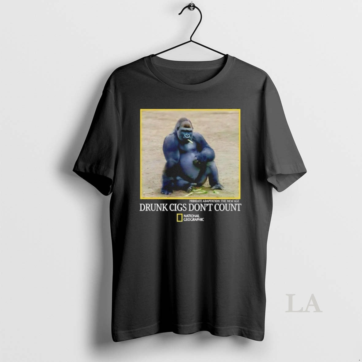 Original Drunk Cigs Dont Count Gorilla Smoking