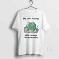 Original Frog My Heart Is Filled With Courage The Cou Is Silent Sketch