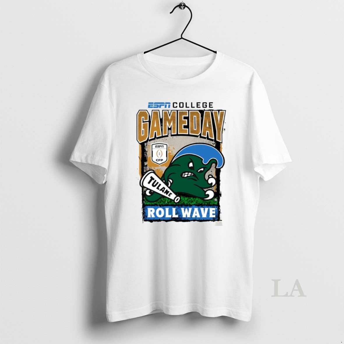 Original Gameday 2025 2026 Collge Football Playoff Tulane Green Wave Mascot Circle