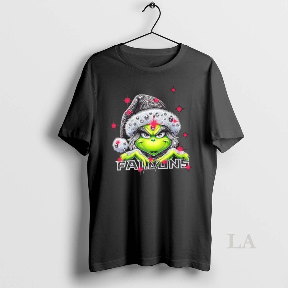 Original Glitter Diamond Grinch Girl X Atlanta Falcons Football Graphic
