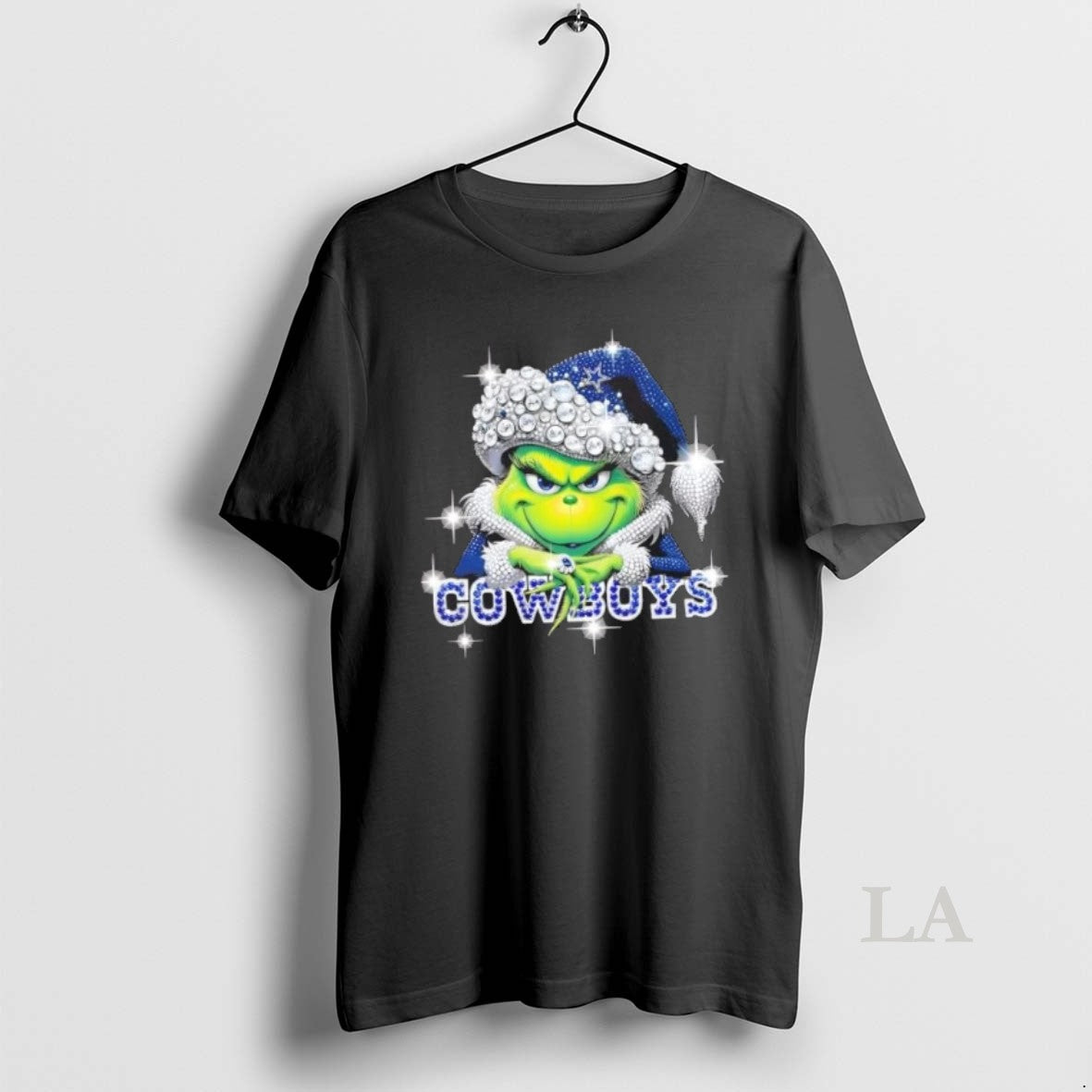 Original Glitter Diamond Grinch Girl X Dallas Cowboys Football Graphic