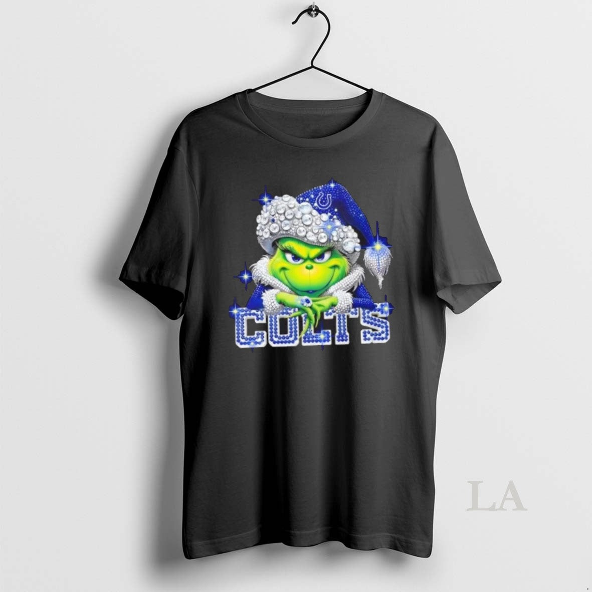 Original Glitter Diamond Grinch Girl X Indianapolis Colts Football Graphic