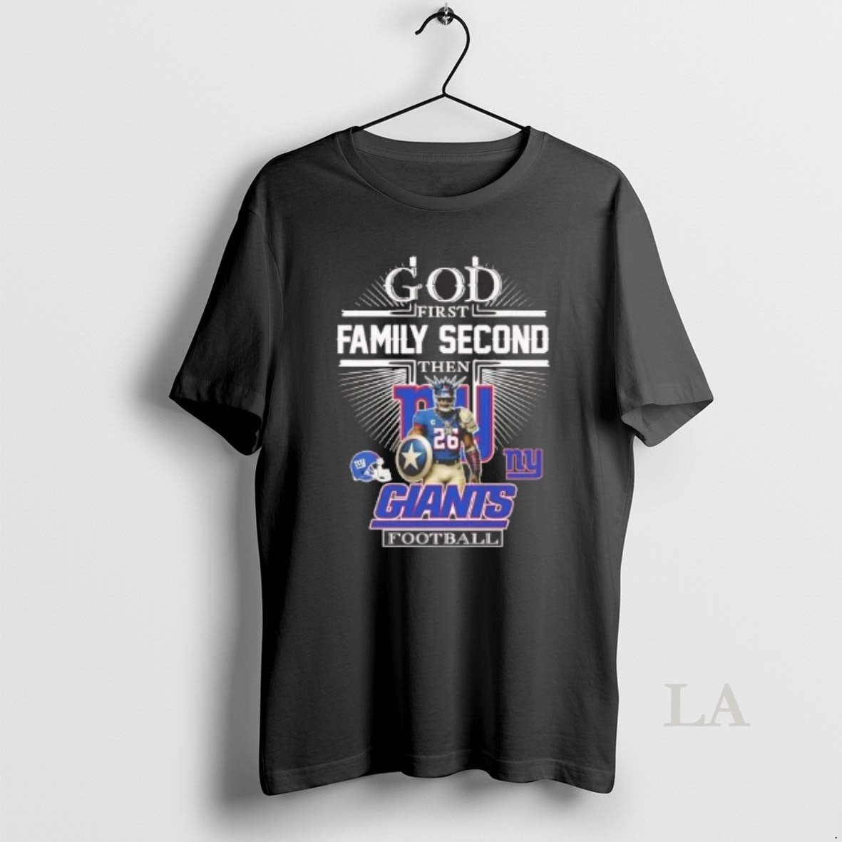 Original God First Family Second Then New York Giants Football Mascot