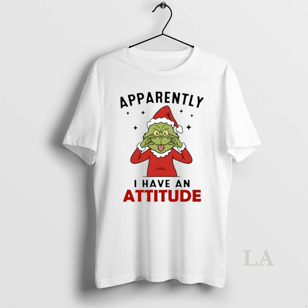 Original Grinch Apparently I Have An Attitude Circle