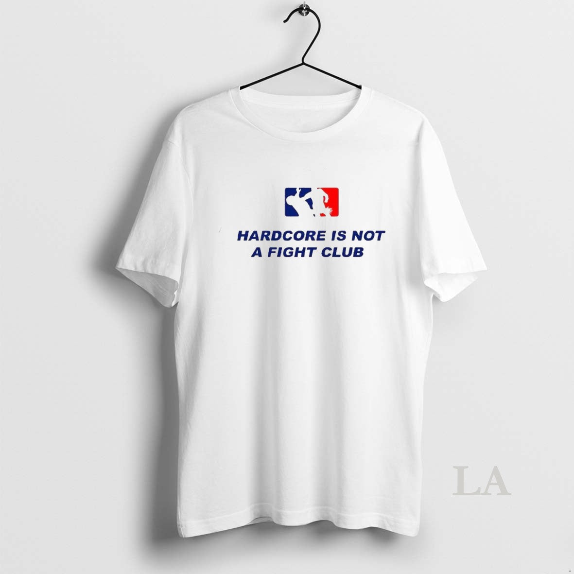 Original Hardcore Is Not A Fight Club Mlb Logo Parody