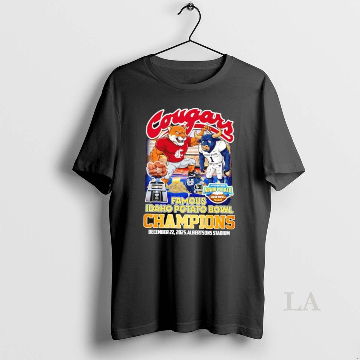 Original Houston Cougars 2025 Famous Idaho Potato Bowl Champions Mascot