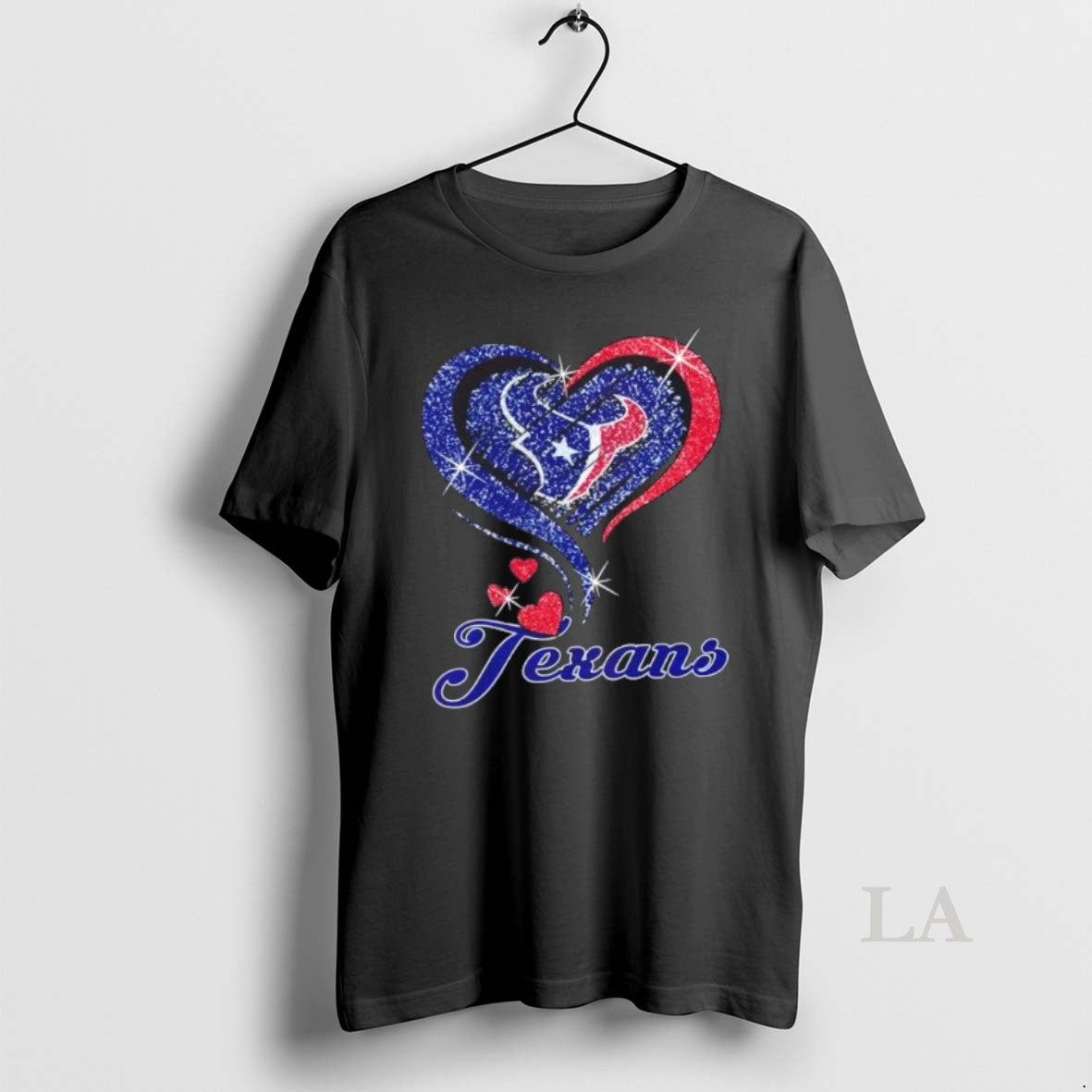 Original Houston Texans Football In Glitter Heart Fans