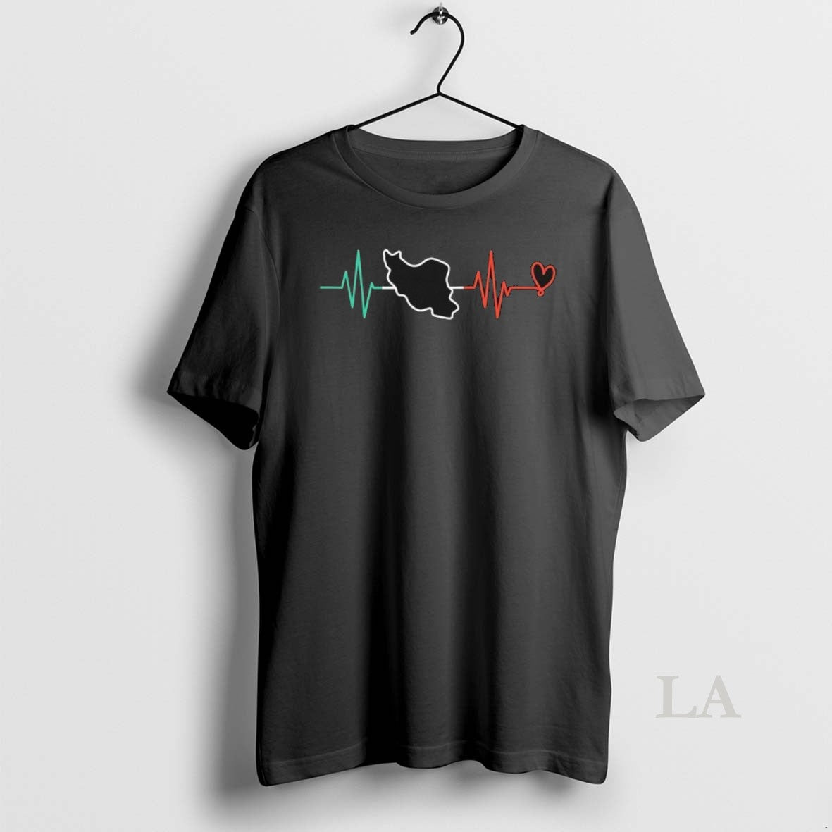 Original Iran Map Heartbeat