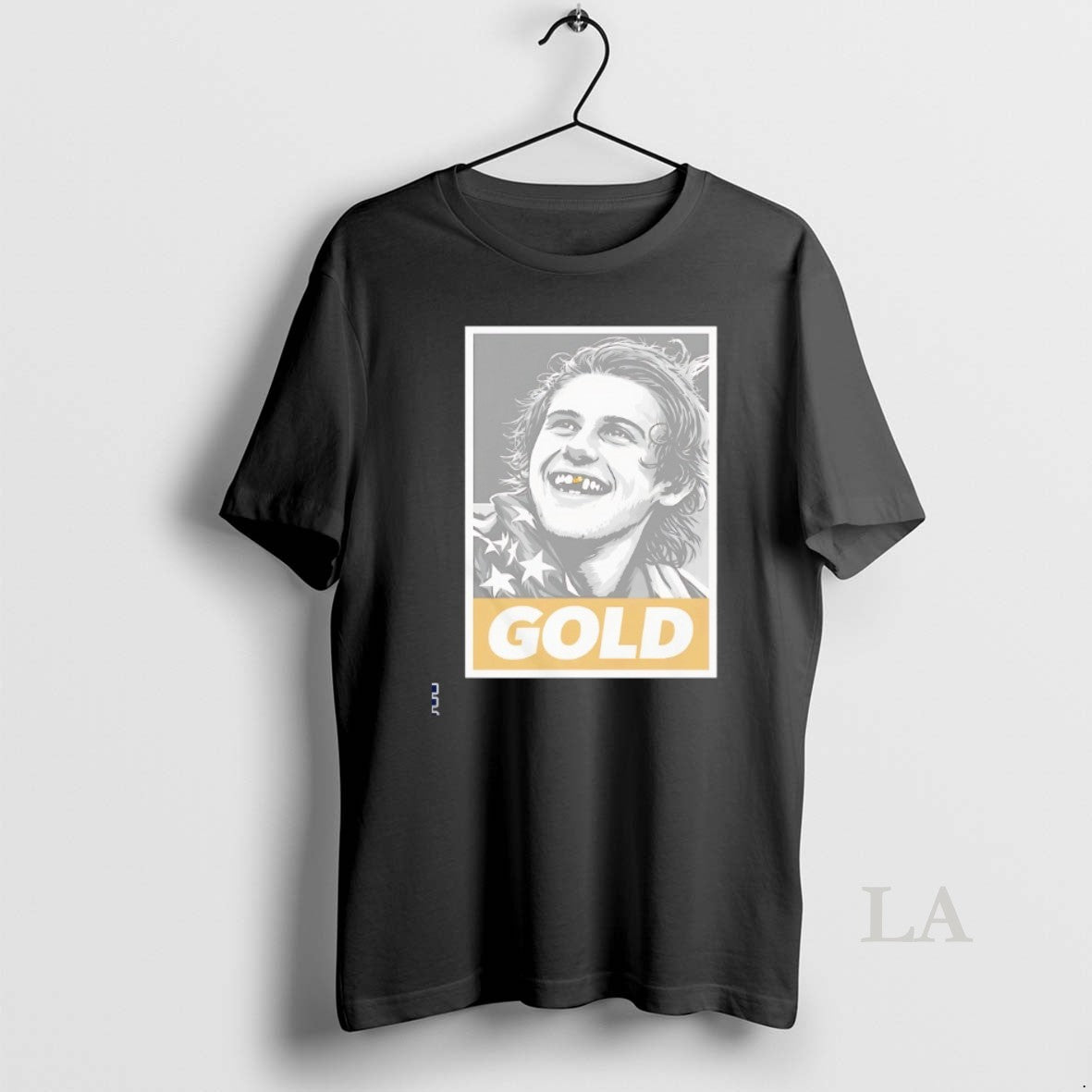Original Jack Hughes Olympic Legend Golden Toothless Graphic