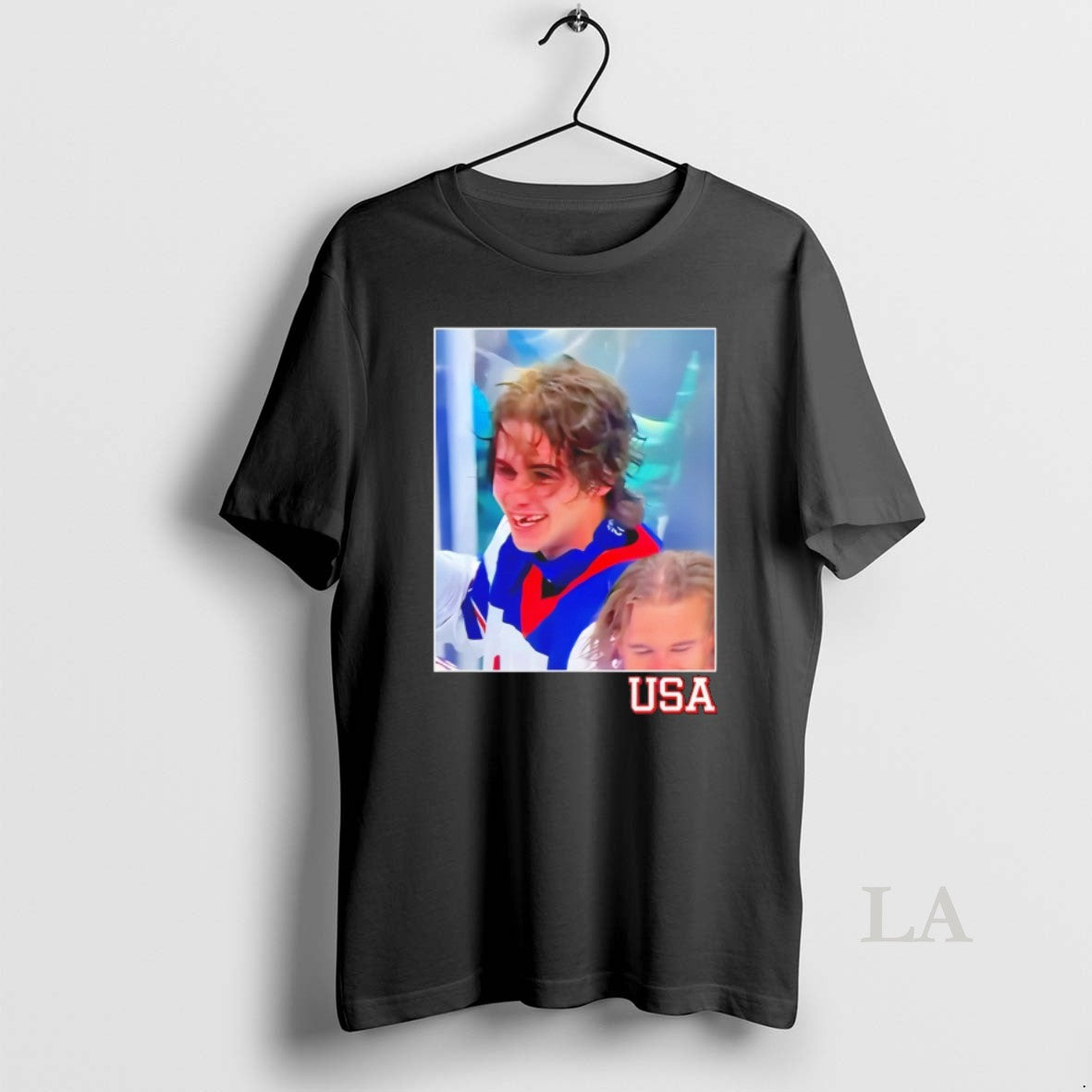 Original Jack Hughes Usa Hockey Celebration American Flag Olympic Milano Cortina 2026