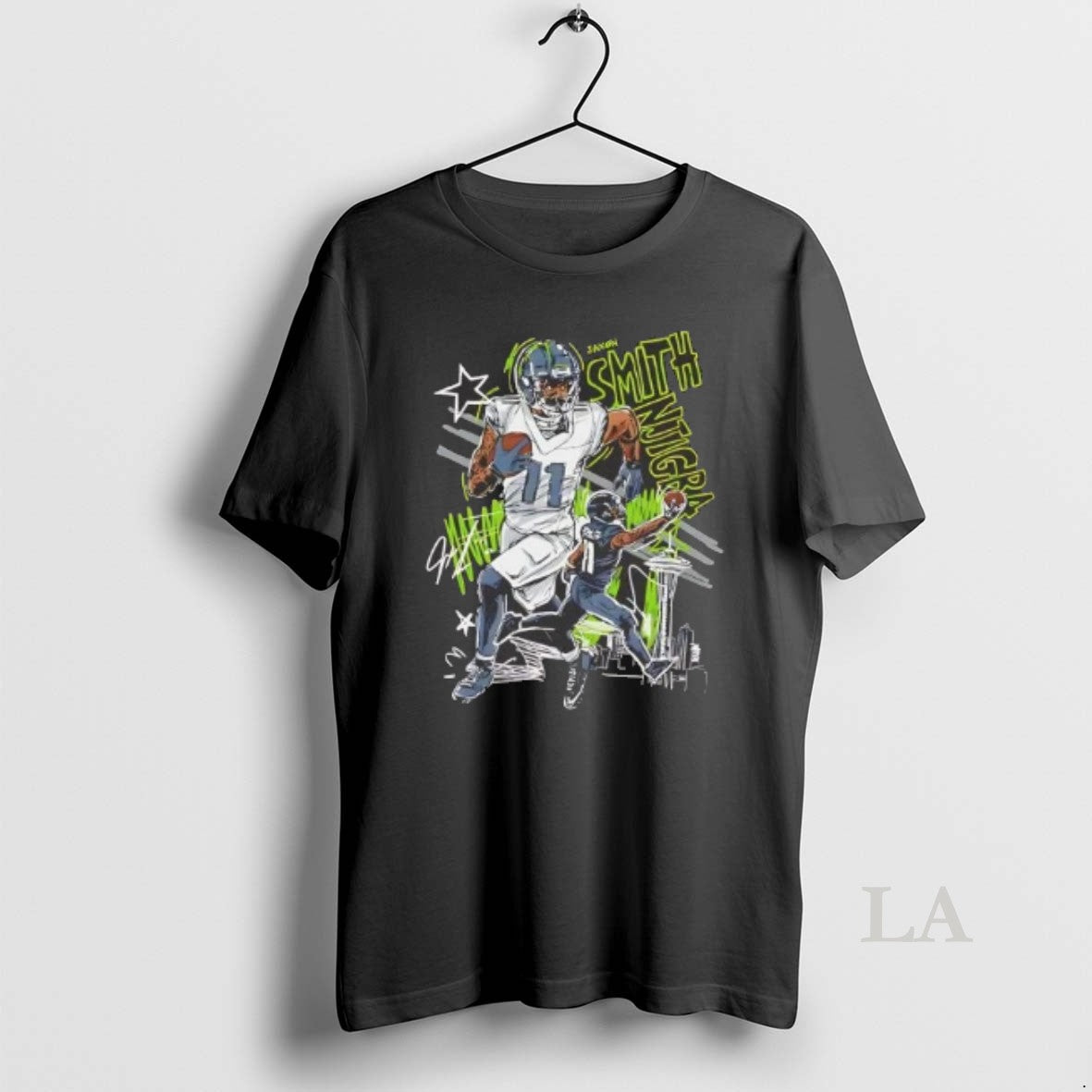 Original Jaxon Smith Njigba Seattle Seahawks Scribble Signature