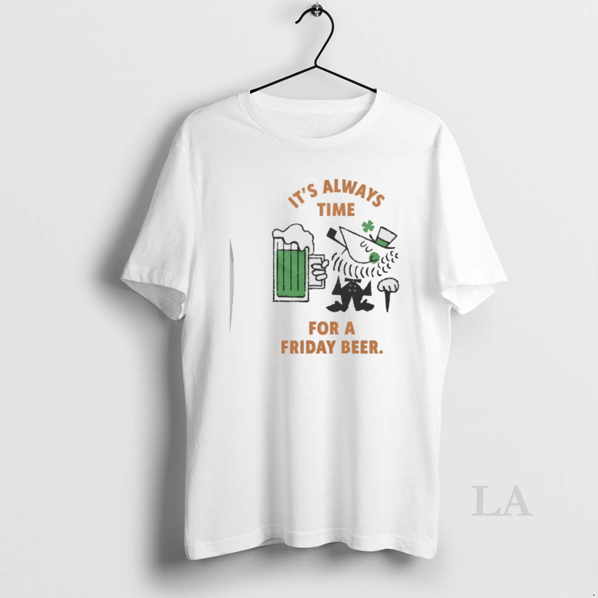 Original Leprechaun Its Always Time For A Friday Beer Cartoon