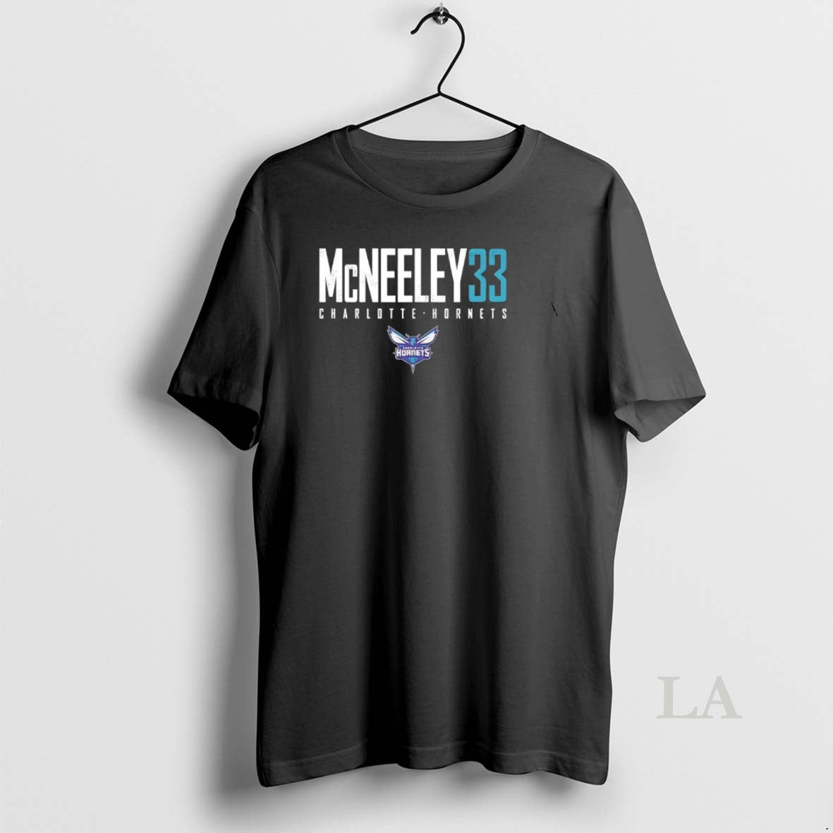 Original Liam Mcneeley 33 Charlotte Hornets Basketball Name And Number