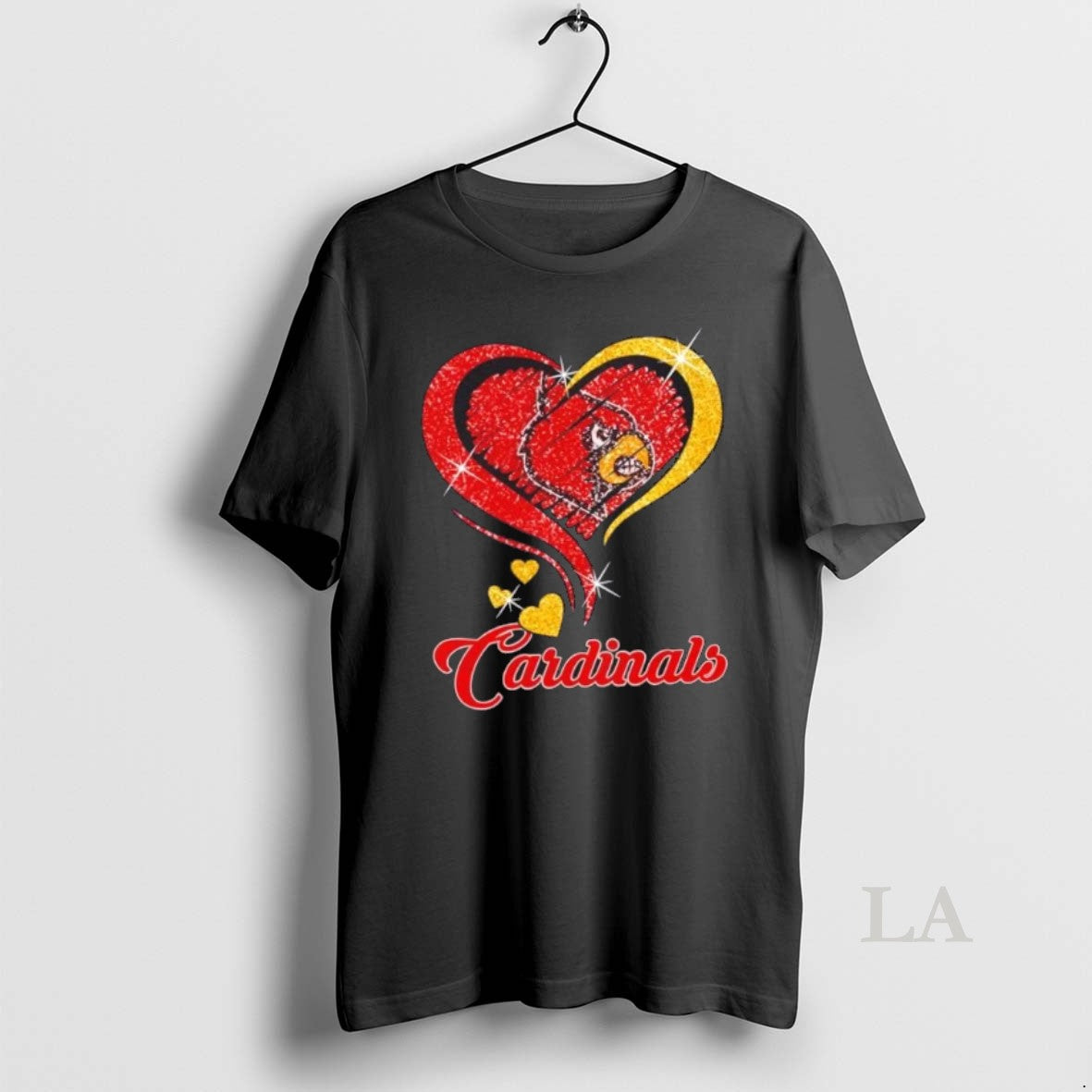 Original Louisville Cardinals Football In Glitter Heart Fans