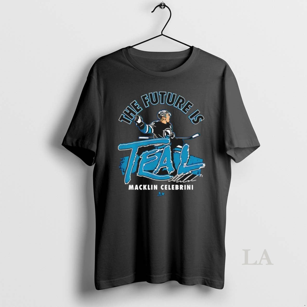 Original Macklin Celebrini San Jose Sharks Hockey The Future Is Teal Signature