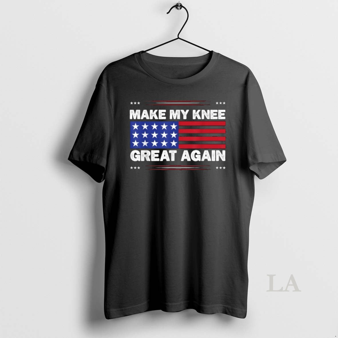 Original Make My Knee Great Again Joke American Flag