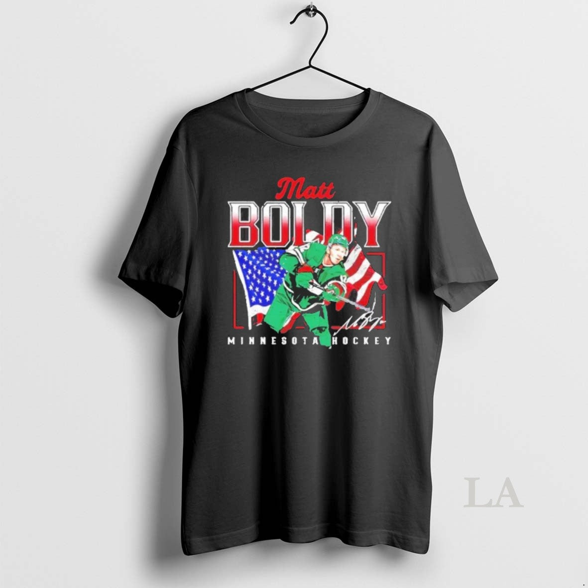 Original Matt Boldy Minnesota Wild Usa Flag Graphic