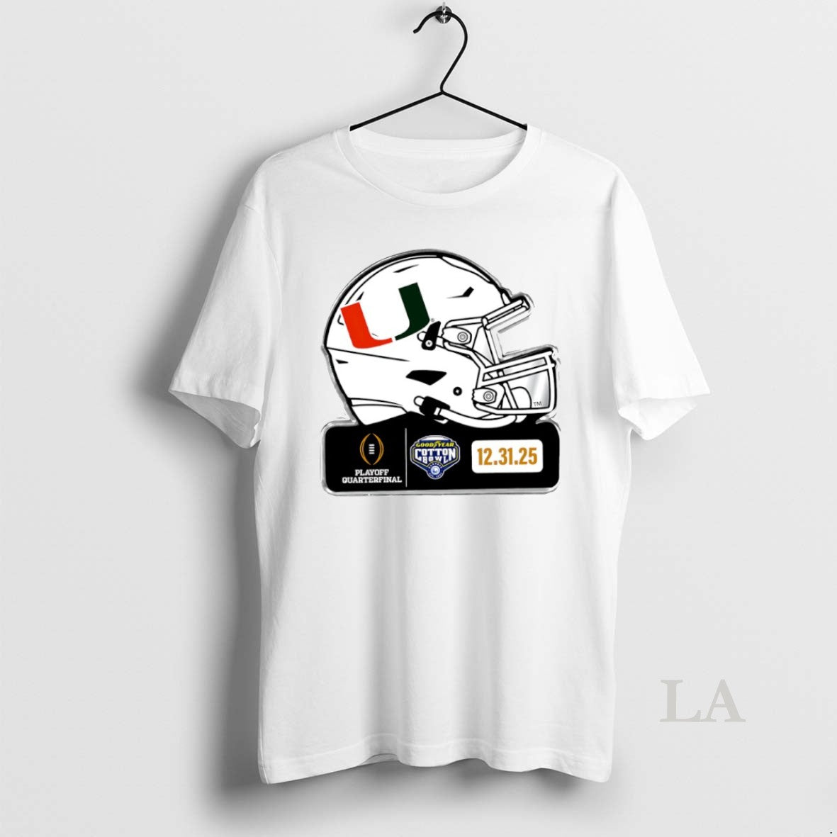 Original Miami Hurricanes 2025 Cfp Goodyear Cotton Bowl Helmet Circle