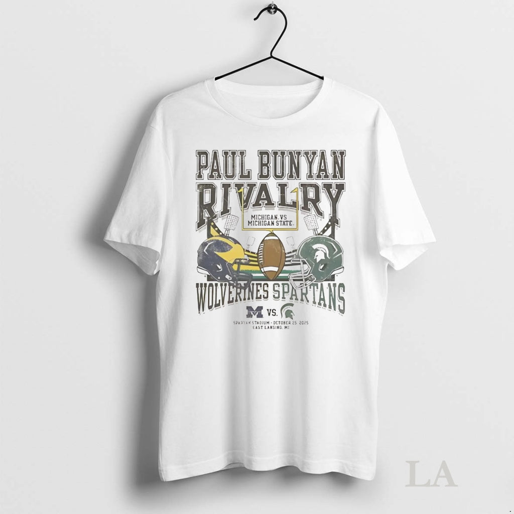 Original Michigan State Spartans Vs Michigan Wolverines Paul Bunyan Rivalry 2025