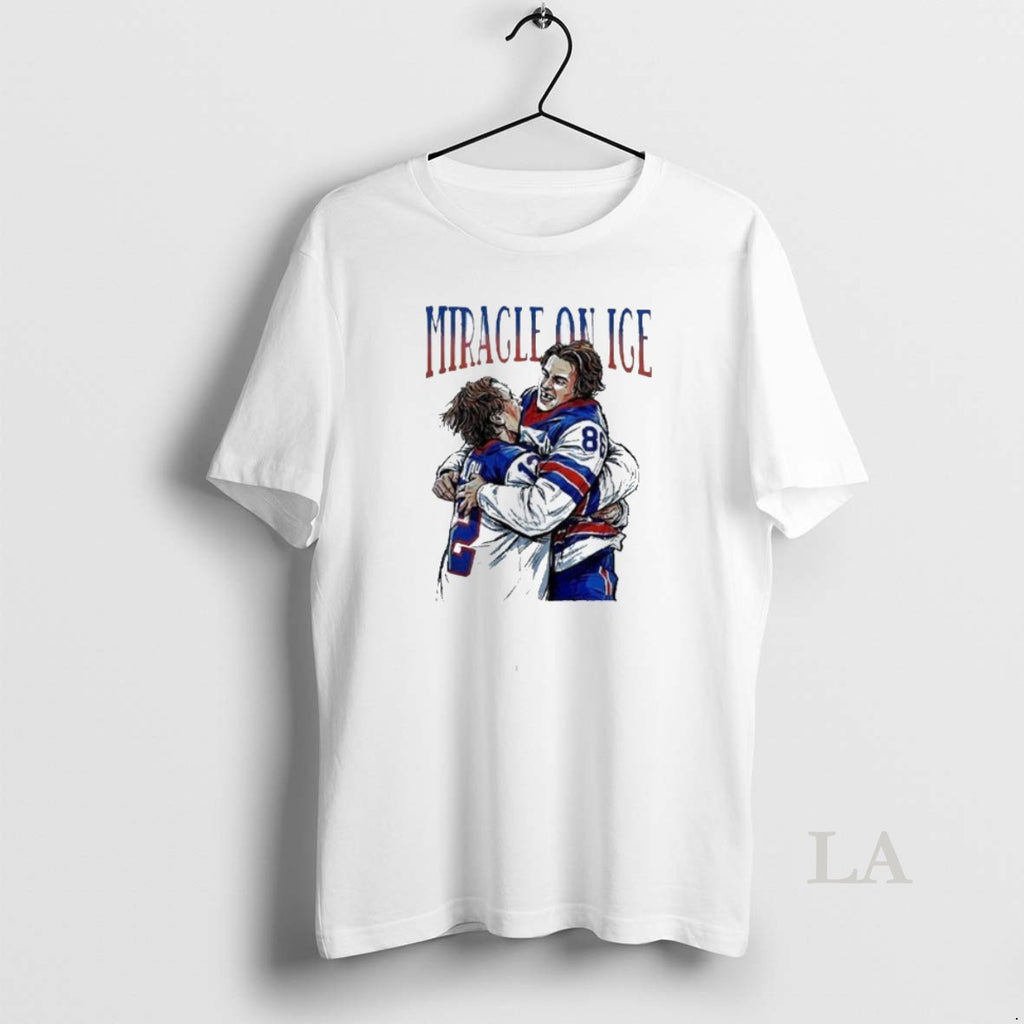 Original Miracle On Ice Jack Hughes Hug Quinn Hughes Usa Olympic Gold Medal Hockey