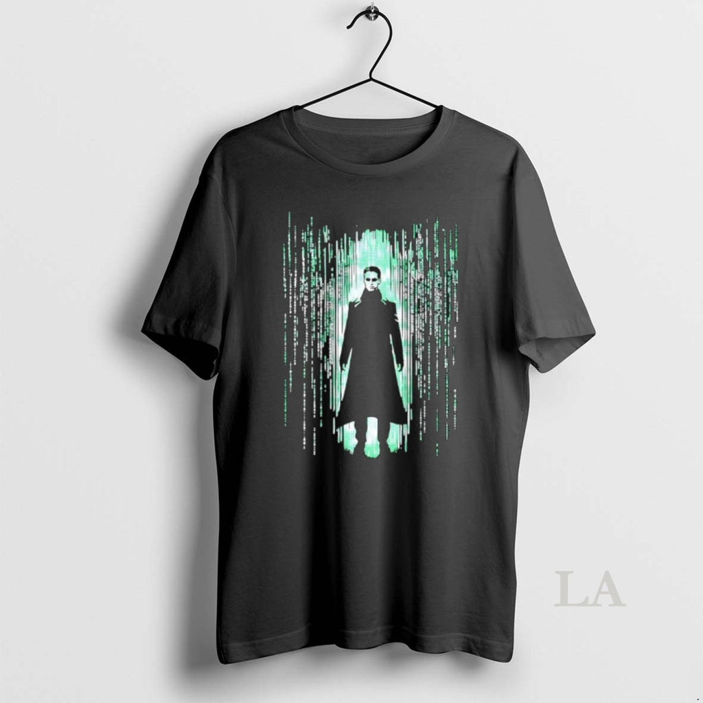 Original Neo The Matrix Coded Rain Shirtneo The Matrix Code Rain Retro
