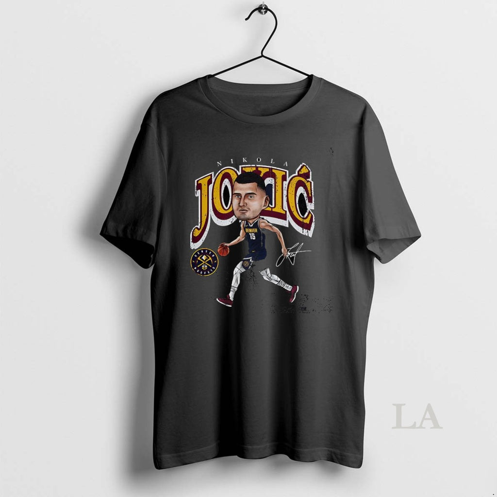 Original Nikola Jokic Denver Nuggets Baseball Cartoon Signature