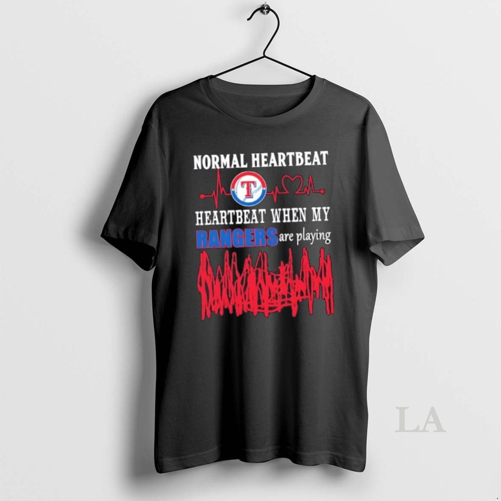 Original Normal Heartbeat Heartbeat When My Texas Rangers Baseball Are Playing