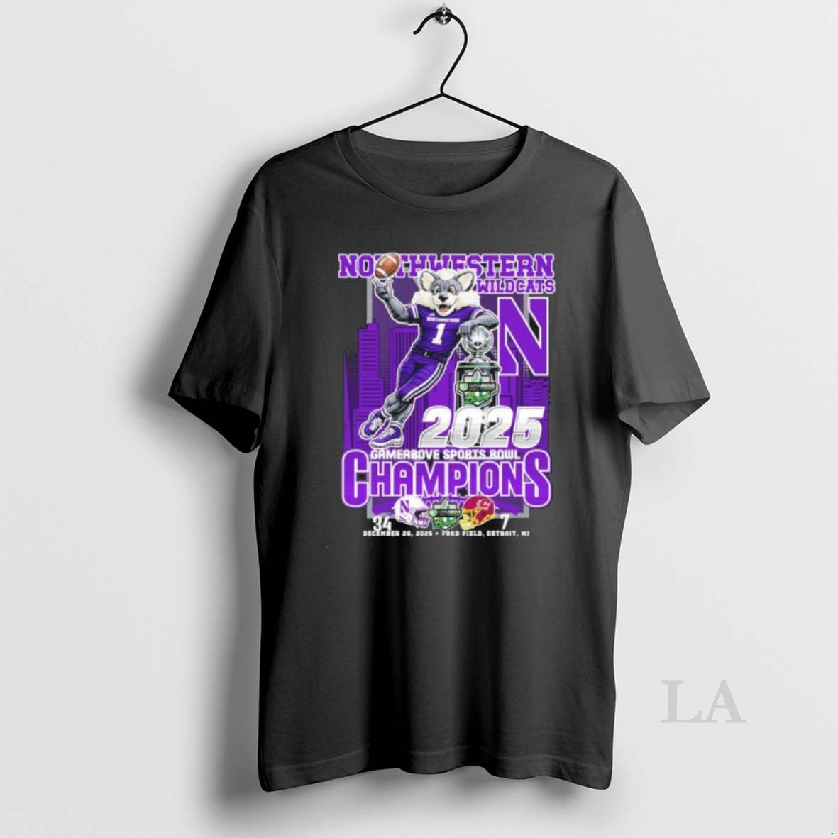 Original Northwestern Wildcats Mascot 2025 Gameabove Sports Bowl Champions
