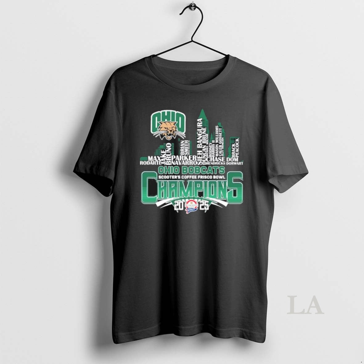Original Ohio Bobcats Skyline Player Name 2025 Frisco Bowl Champions