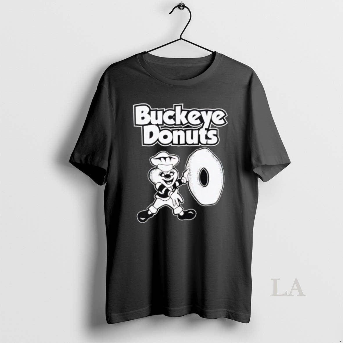 Original Ohio State Buckeye Mascot Holding Donut Buckeye Donuts