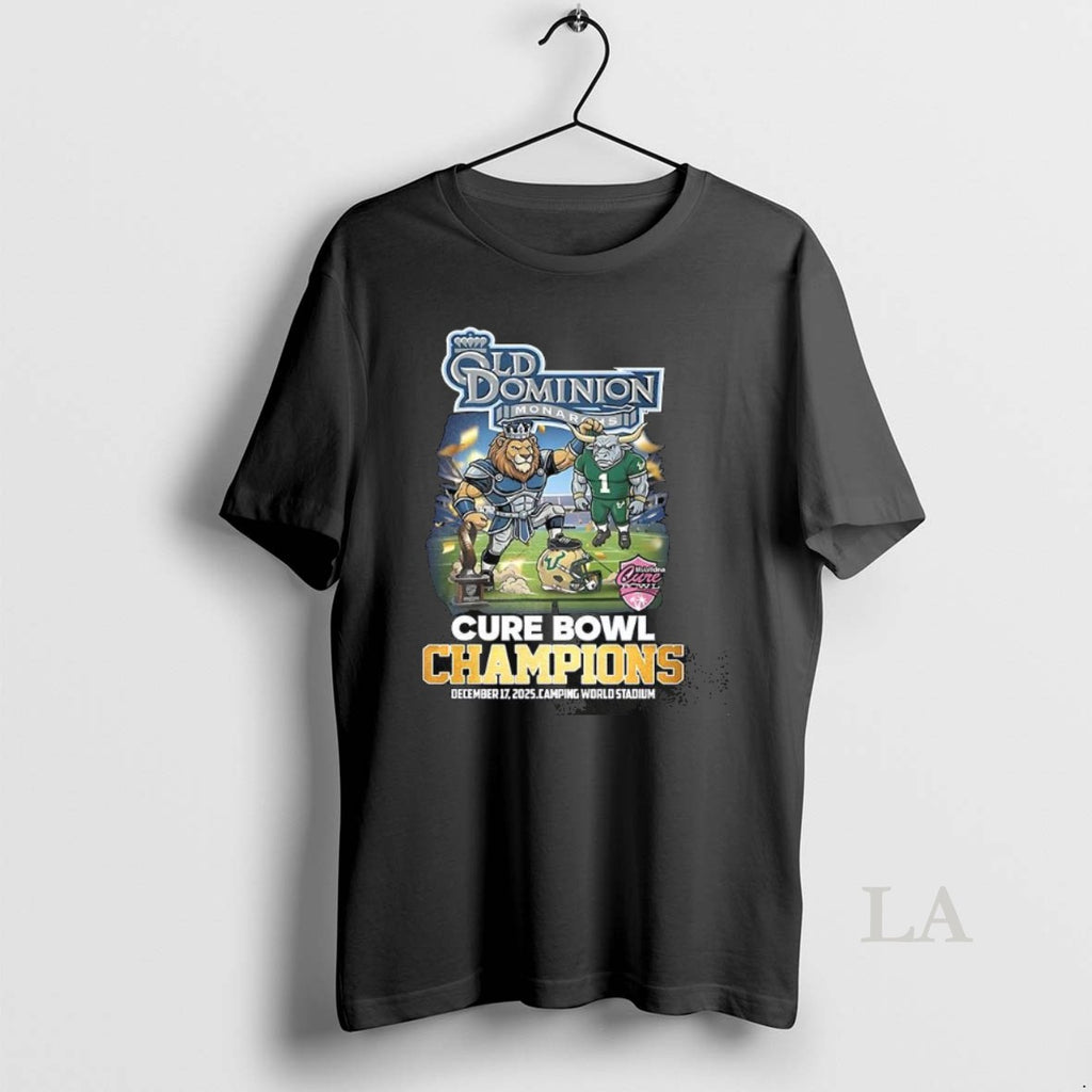 Original Old Dominion Monarchs Beat South Florida Bulls 2025 Cure Bowl Champions Mascot