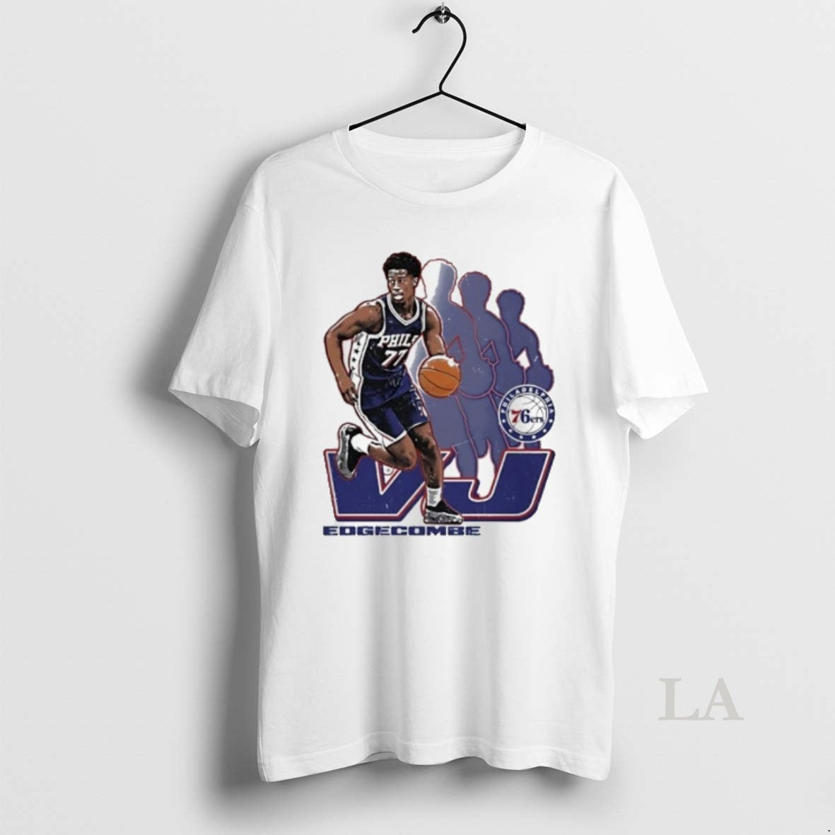 Original Philadelphia 76ers Vj Edgecombe Throwback Autographed