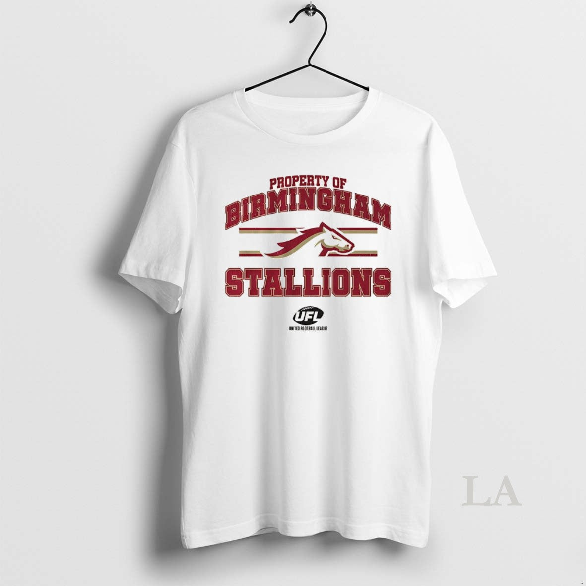 Original Property Of Birmingham Stallions Ufl Logo Striped