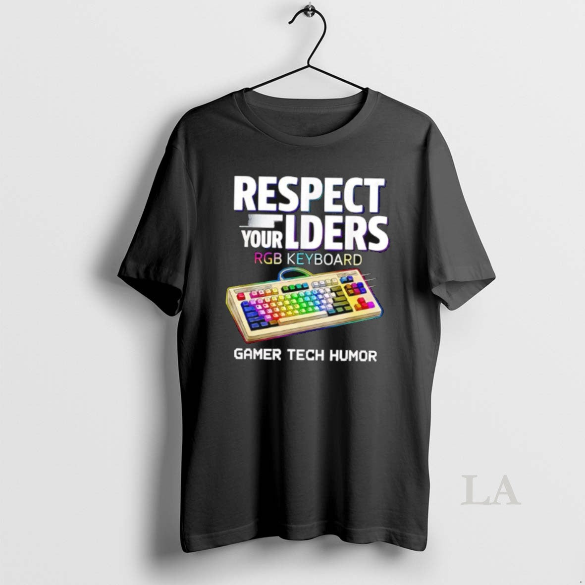 Original Respect Your Elders Rgb Keyboard Gamer Tech Humor