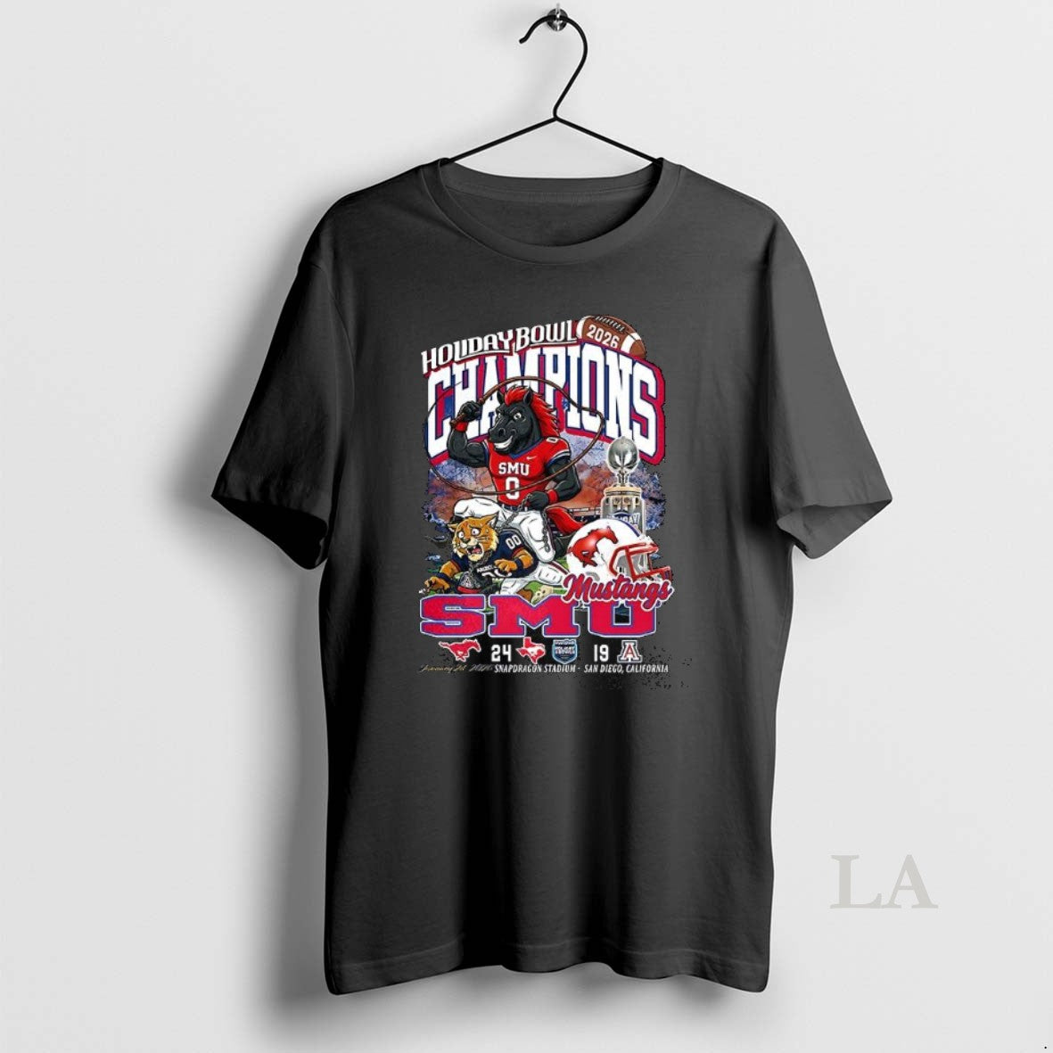 Original Smu Mustangs Beat Arizona Wildcats Holiday Bowl 2026 Holiday Bowl Champions Mascot