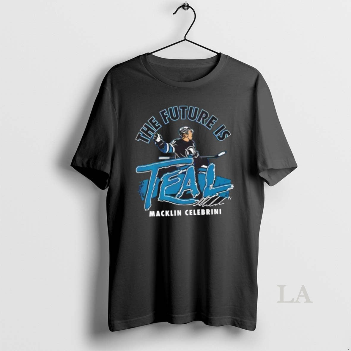 Original San Jose Sharks Macklin Celebrini Future Is Teal Signature