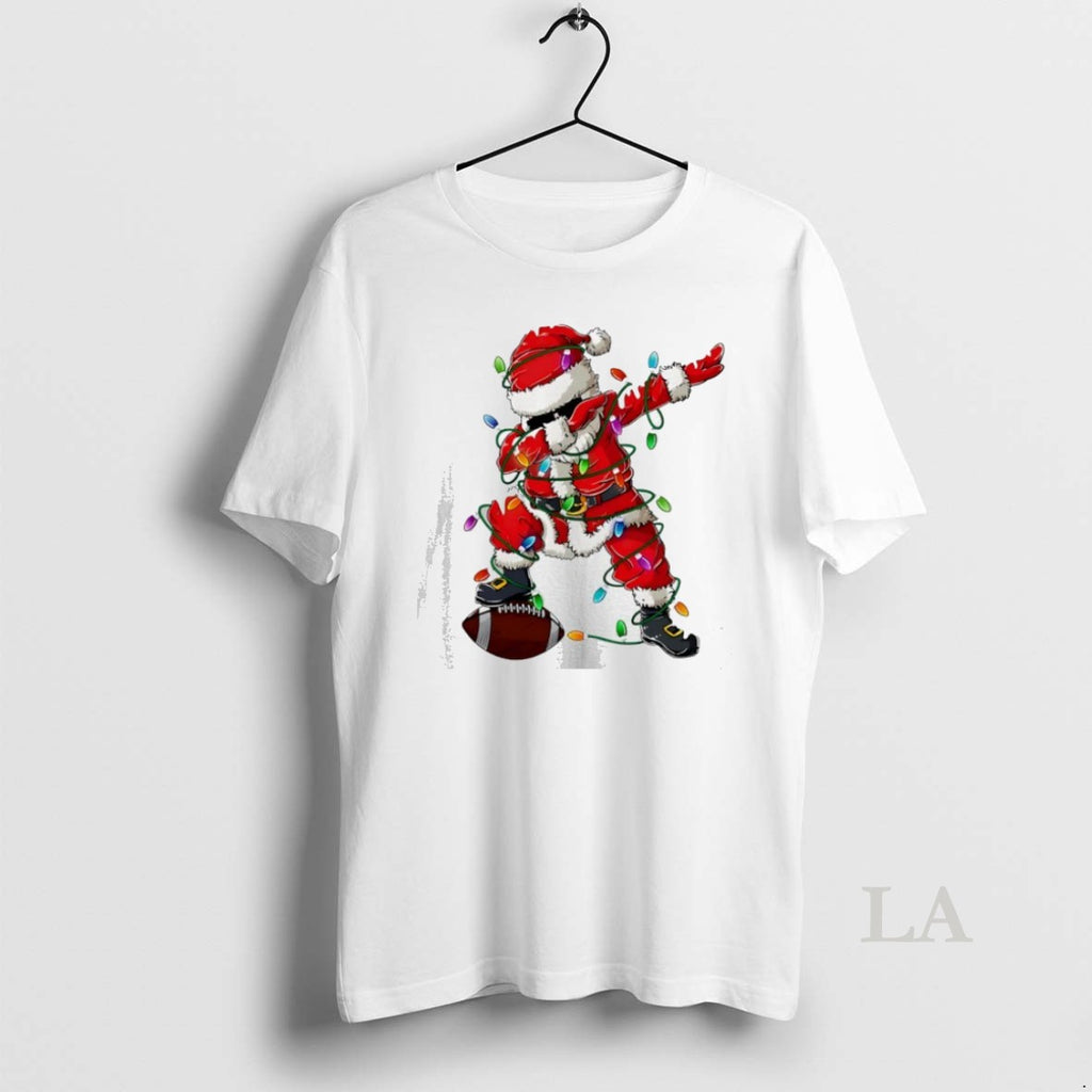 Original Santa Dabbing Football Christmas Lights