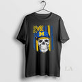 Original Skull Wearing A Cap Michigan Wolverines Us Flag