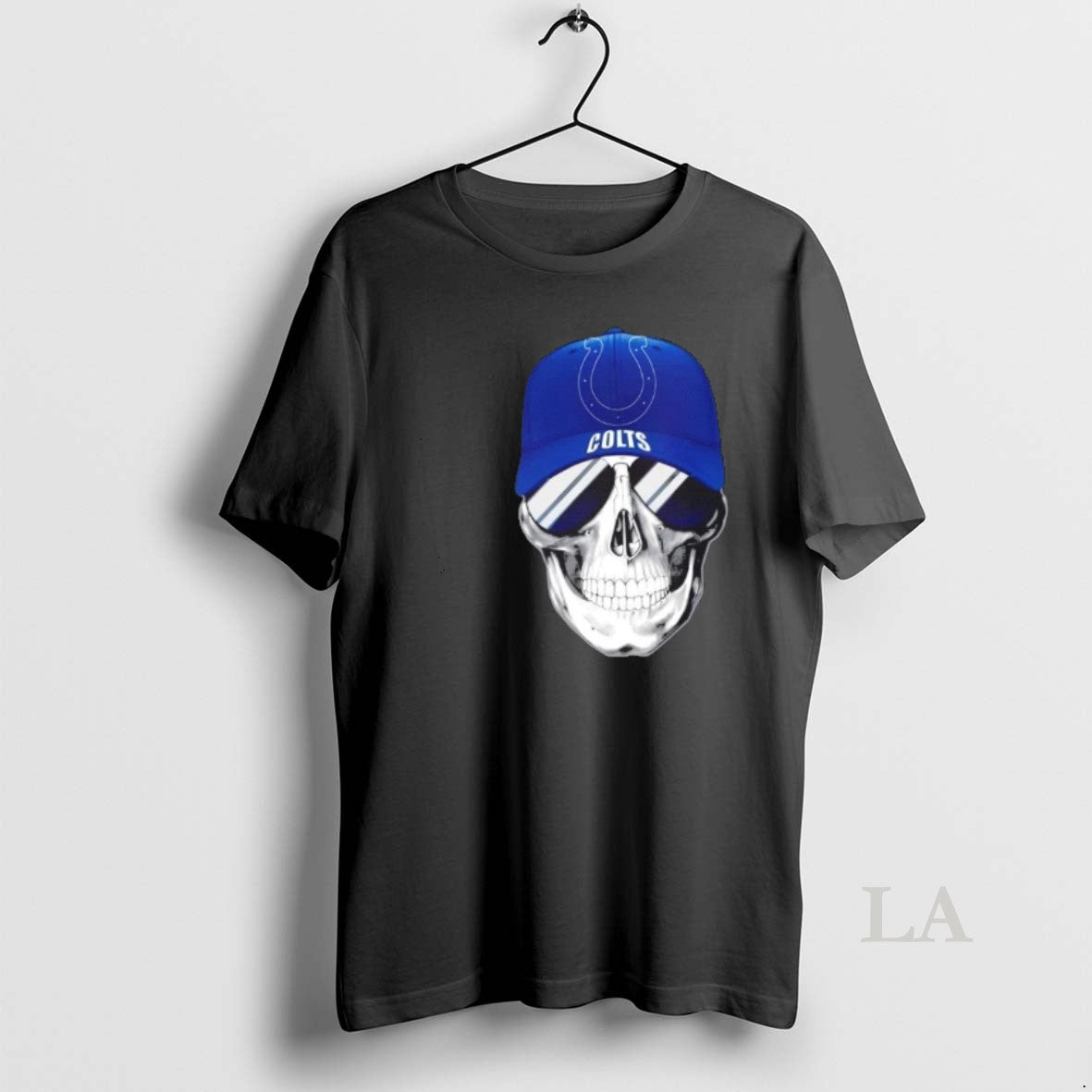 Original Skull Wearing A Cap And Smile Indianapolis Colts Fans