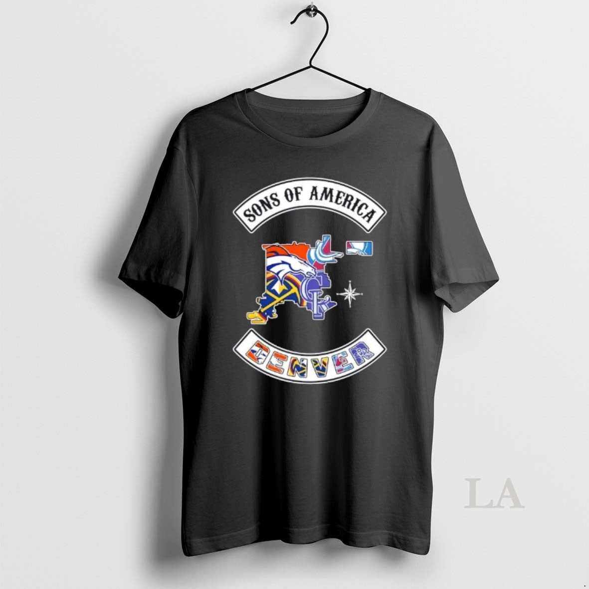 Original Son Of America Denver Map Sports Logos Combine