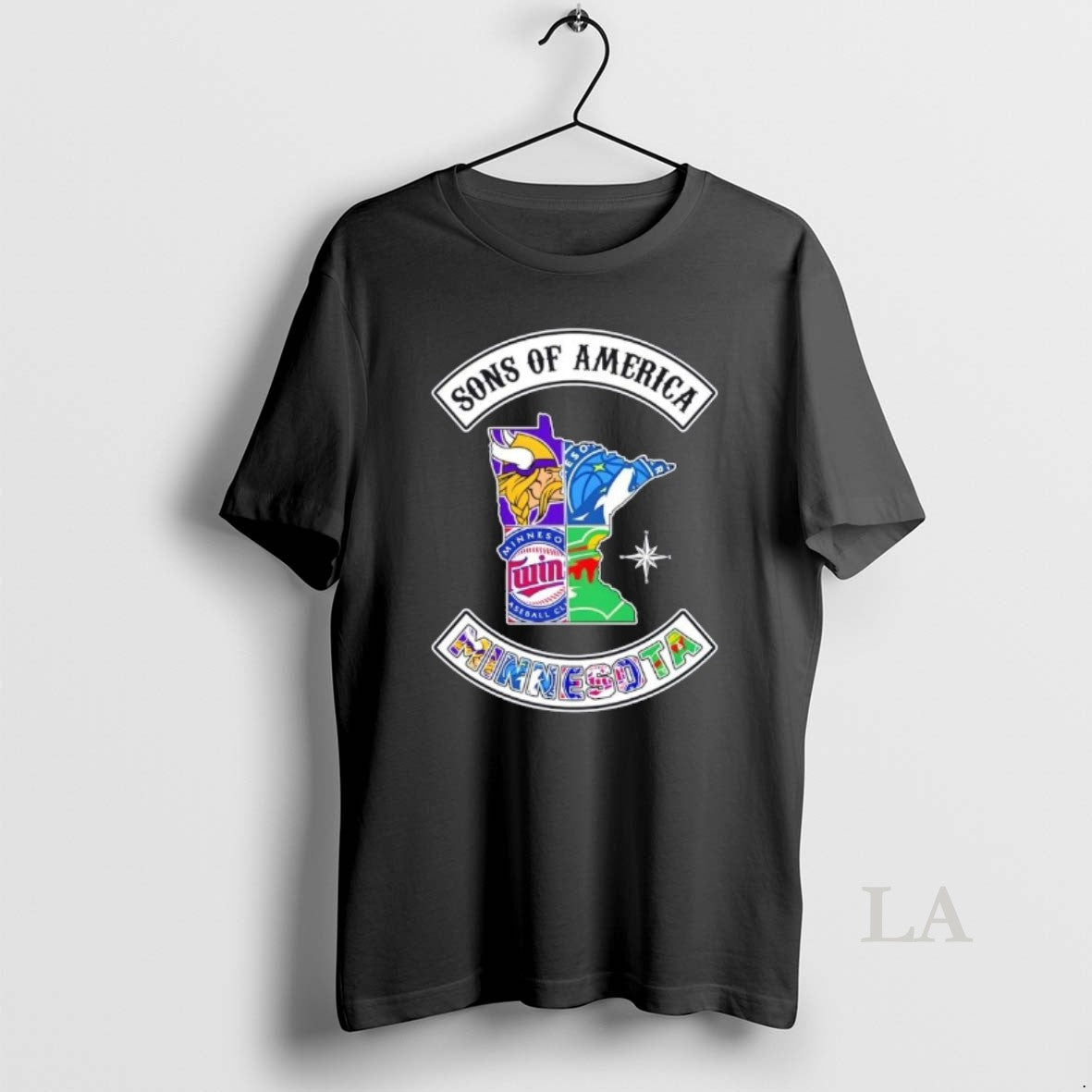 Original Son Of America Minnesota Map Sports Logos Combine