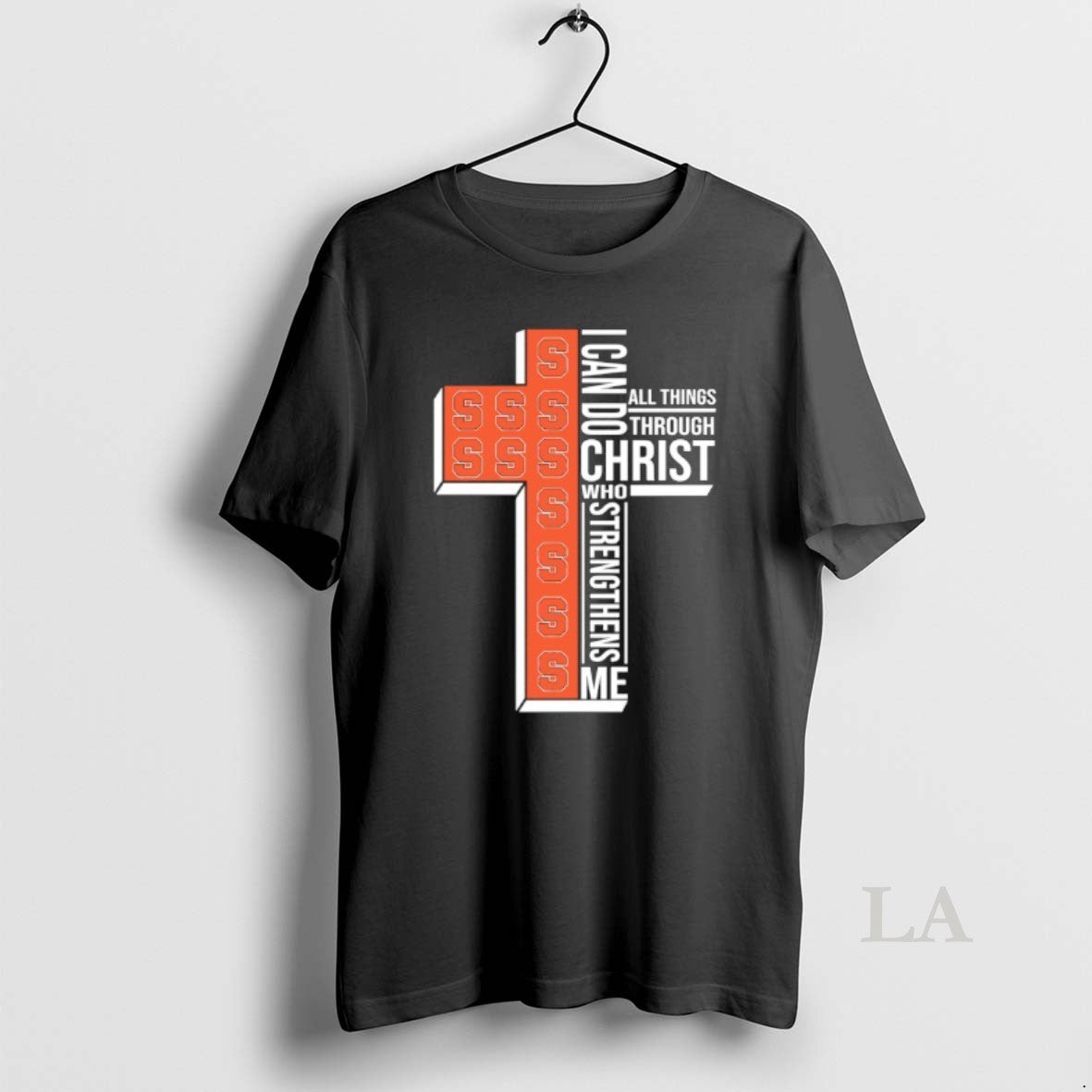 Original Syracuse Orange Cross I Can Do All Things Through Christ Who Strengthen Me