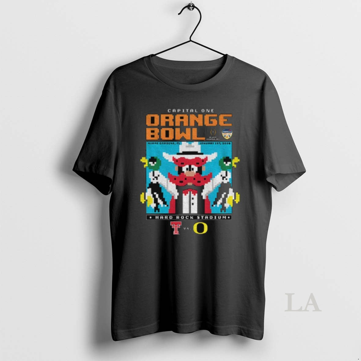 Original Texas Tech Red Raiders Vs Oregon Ducks 2025 Orange Bowl Capital One 8bit