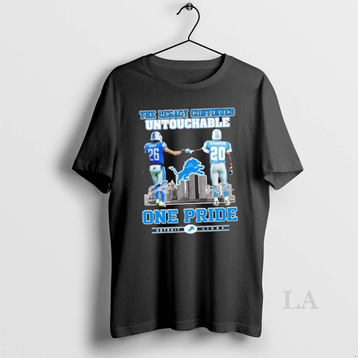Original The Legacy Continues Untouchable One Pride Gibbs X Sanders Detroit Lions Skyline