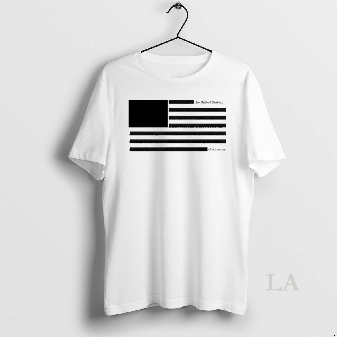 Original The United States Of America Redacted Preamble Flag Circle
