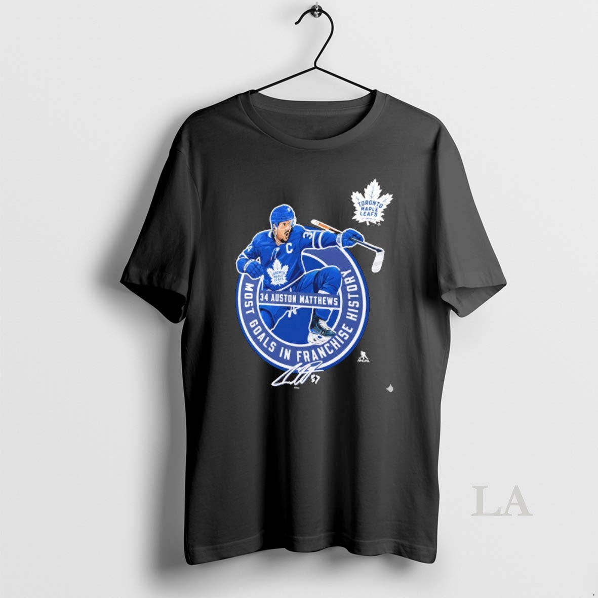 Original Toronto Maple Leafs Auston Matthews Most Goals In Franchise History Signature