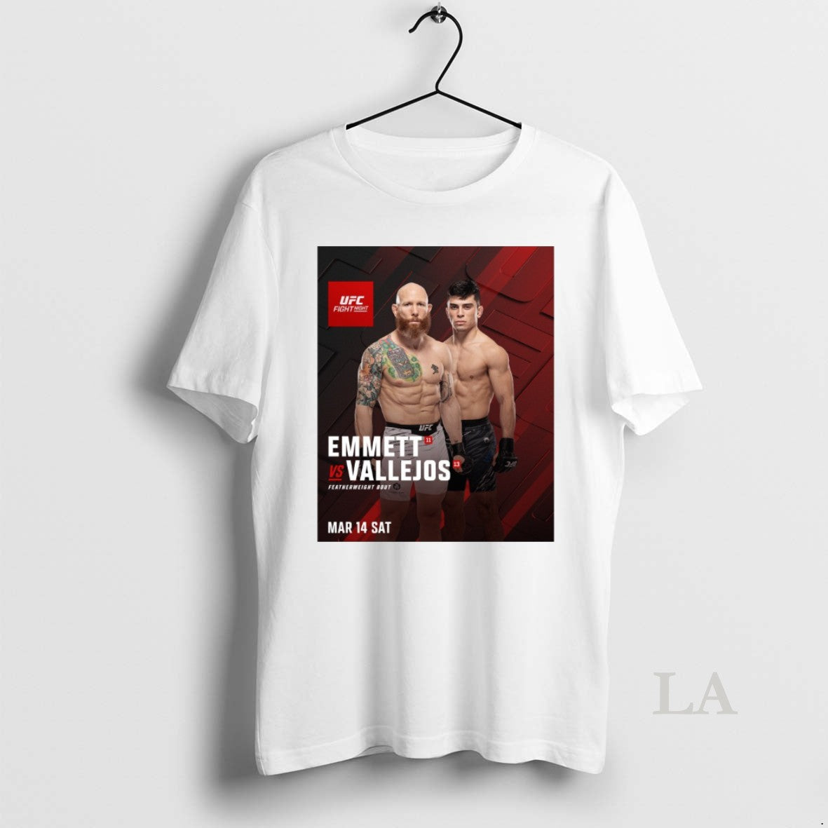 Original Ufc Fight Night Emmett Vs Vallejos Featherweight Bout March 14 2026